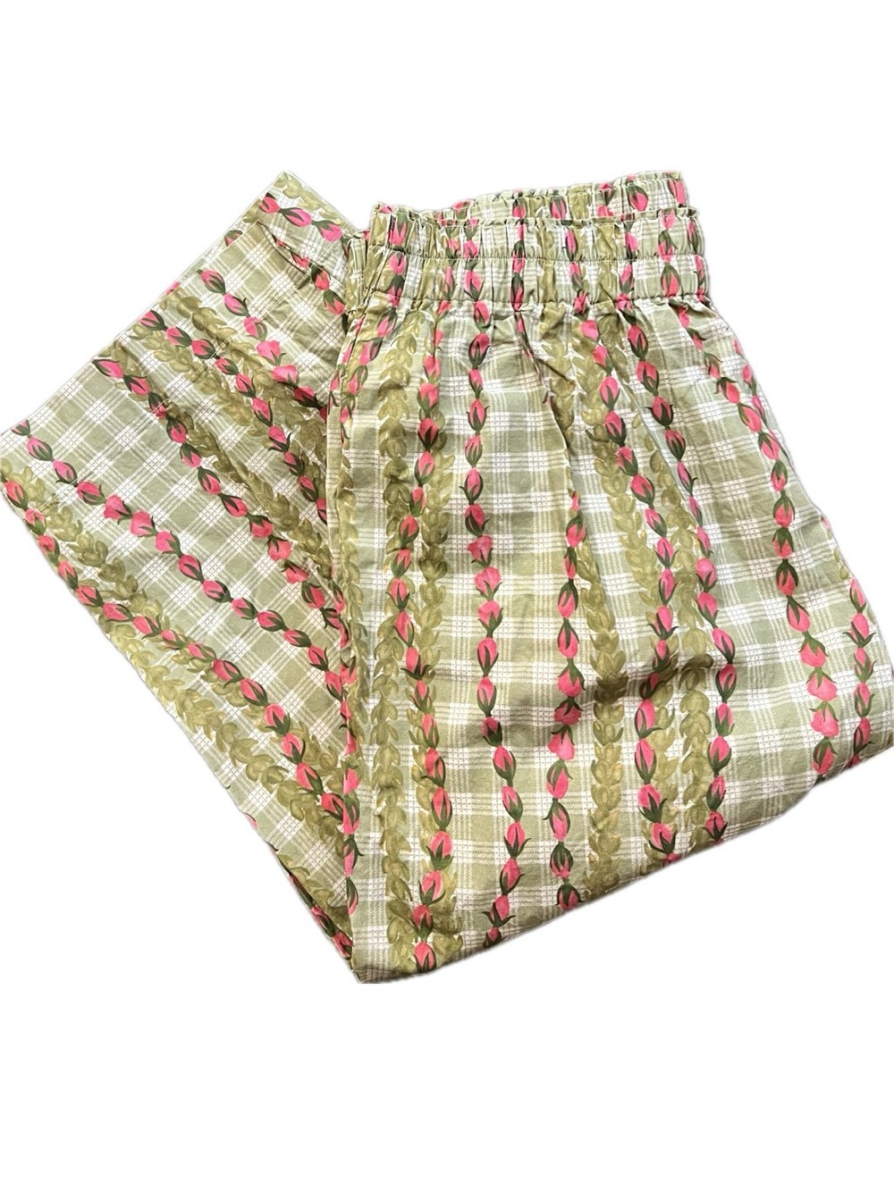 Palaka Pants with Pink Roses & Pakalana Lei